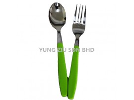 PLASTIC HANDLE SPOON FORK SET